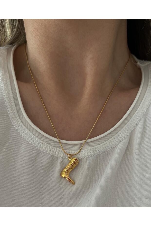 Çelik Kovboy Çizmesi Kolye - 7