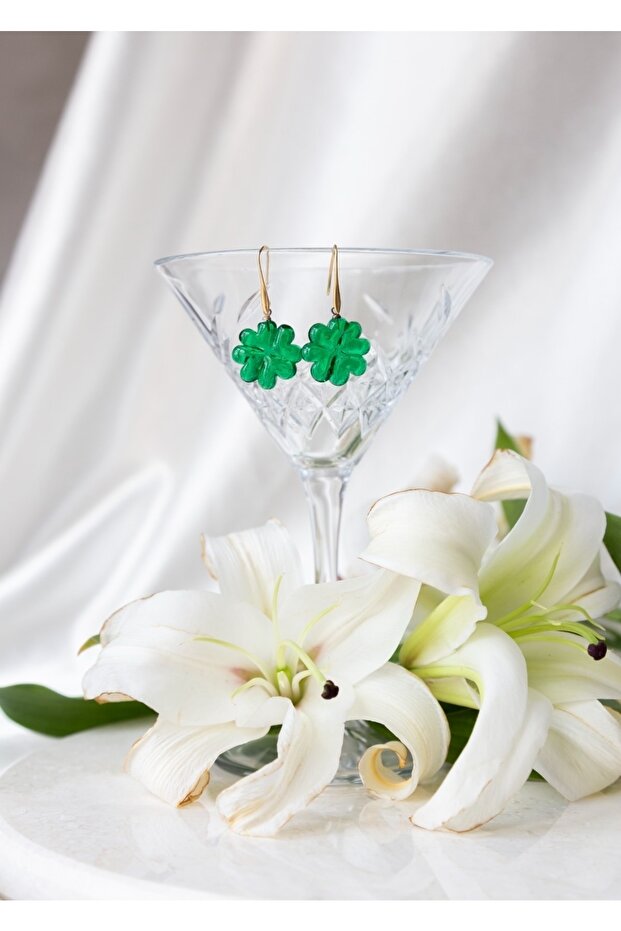 Murano Yonca Küpe - 3