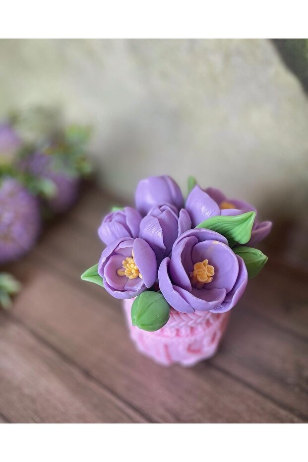 Purple Saffron Flower Arrangement Handmade Scented Soap