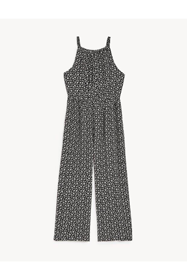 Çiçek Desenli Tulum - 4