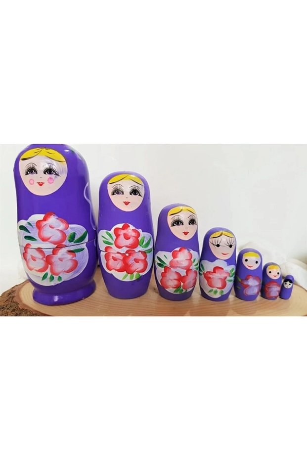 Ahşap 7’li Matruşka Bebek
