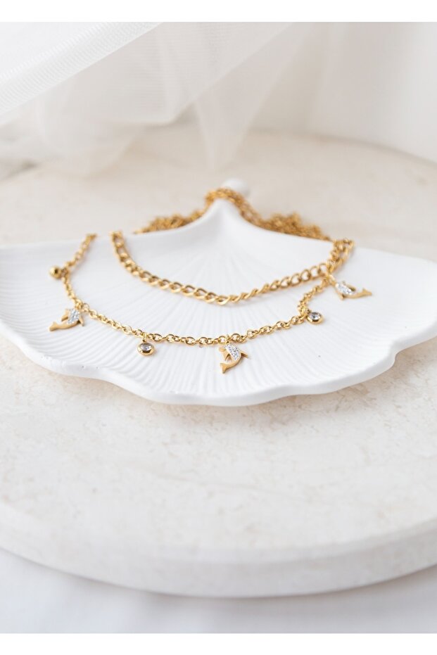 Çelik Yunus Charm Kolye - 2