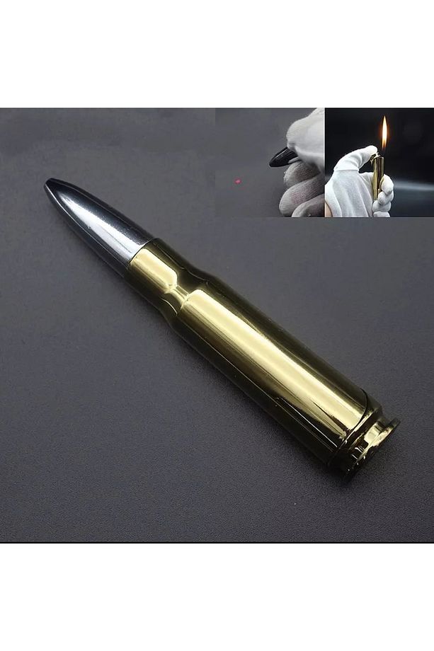 Yeni Altın Ucu Lazer Kızılötesi Alev Mermi Çakmak Yaratıcı Askeri Model - 2