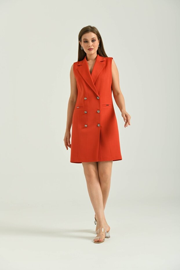 Yelek Elbise Turuncu - 1