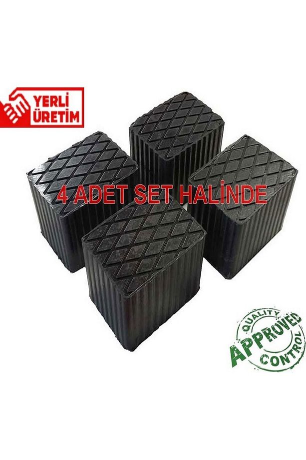 Kauçuk Lift Takozu 160x120 Yükseklik 80mm 4 Adet - 1