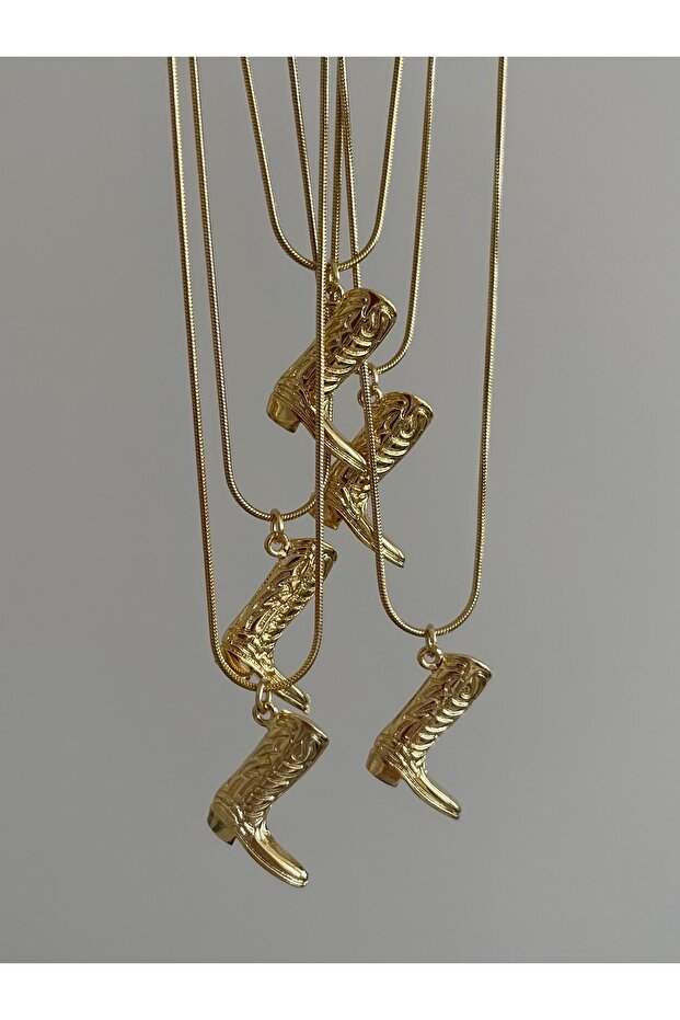 Çelik Kovboy Çizmesi Kolye - 3