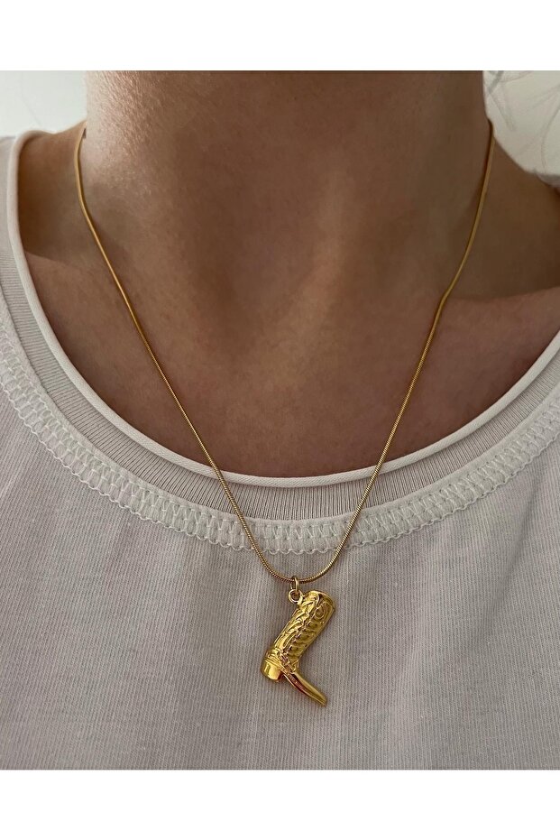 Çelik Kovboy Çizmesi Kolye - 8