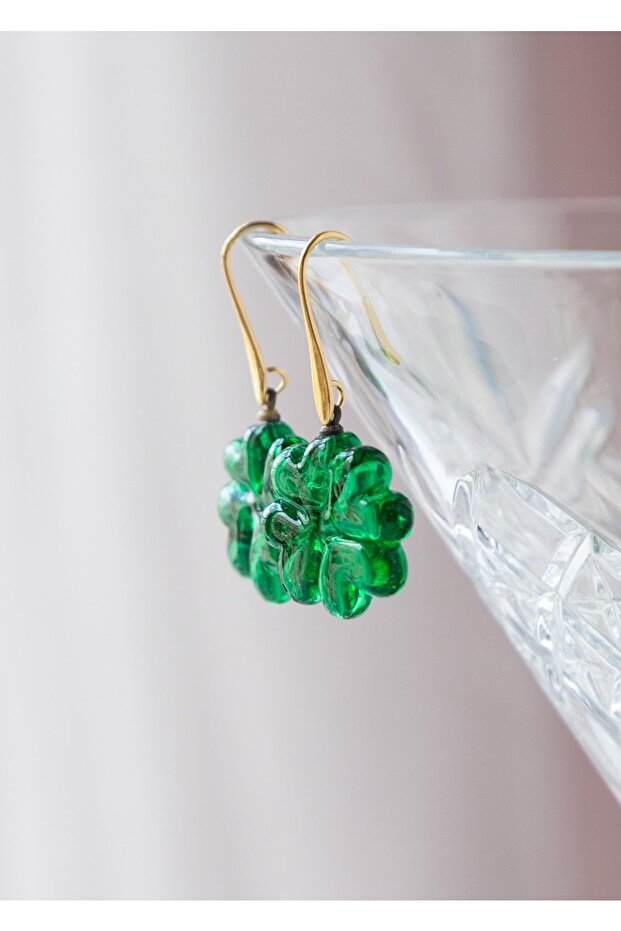 Murano Yonca Küpe - 1