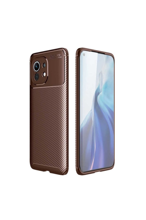 Xiaomi Mi 11 Case Awesome Cut Cover in Carbon Design