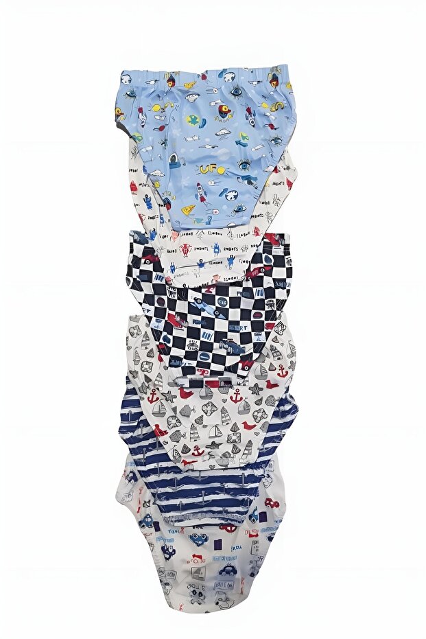Boy's Elastane Printed Mixed Pattern Slip Panties 2-pack - 1