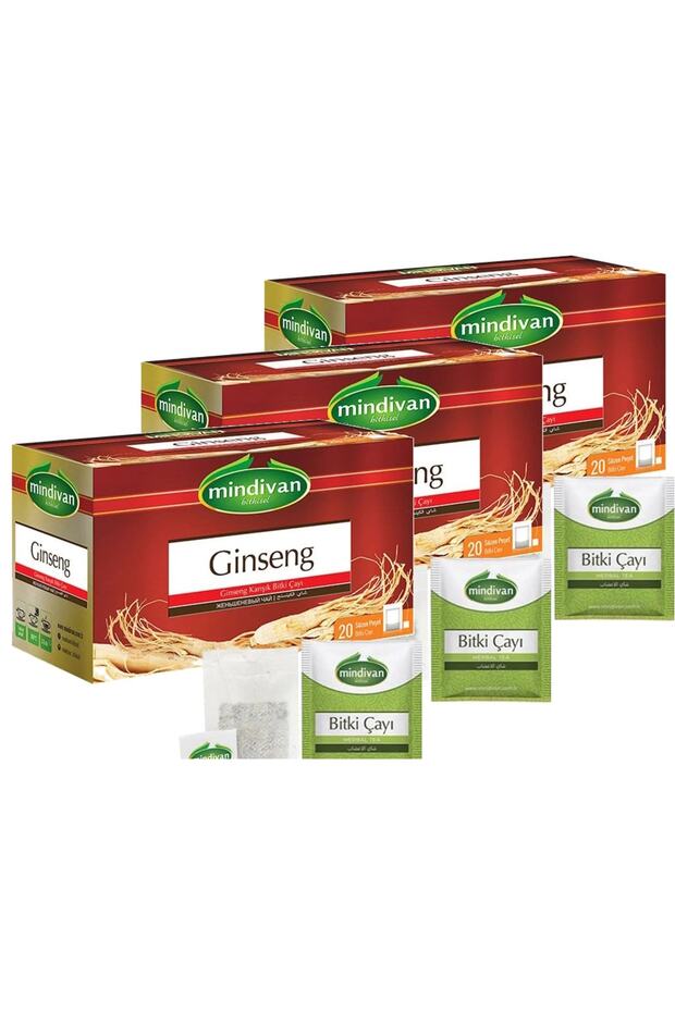 Ginseng Çayı 20 Li Süzen Poşet (20 Li X 3 Adet) - 1