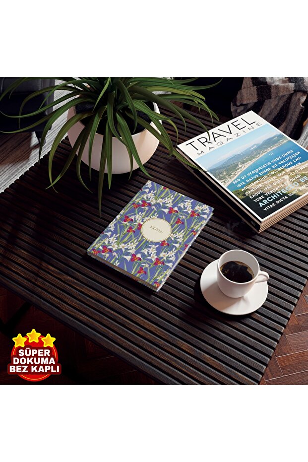 Cloth Lined Lined Notebook with Hard Cover 160 Sheets 14x2 0cm -7