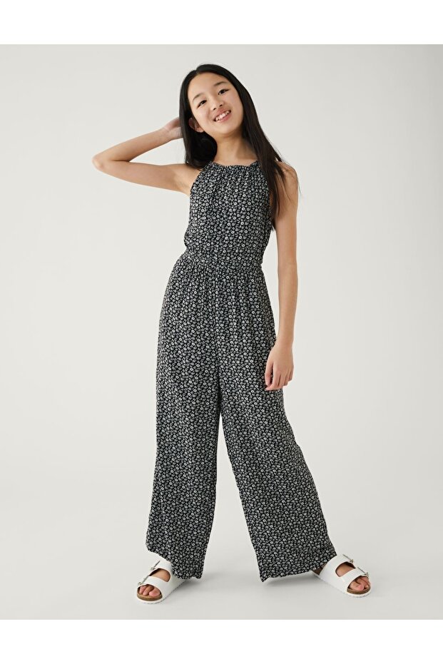 Çiçek Desenli Tulum - 2