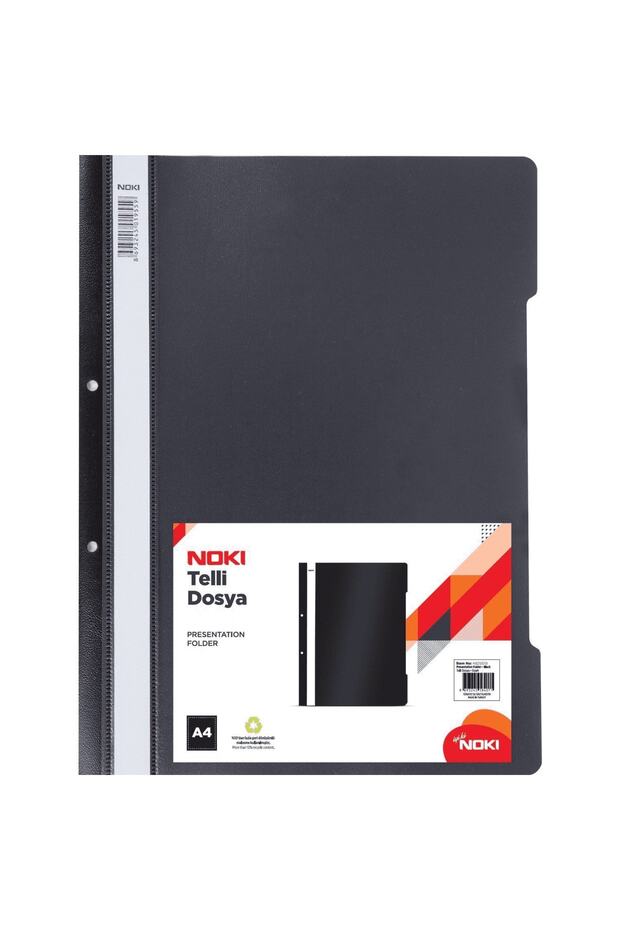 Siyah Plastik Telli Dosya 10'lu - 1