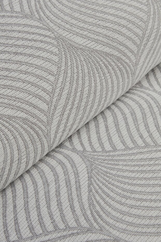 مفرش سرير مزدوج باللون الرمادي - 5