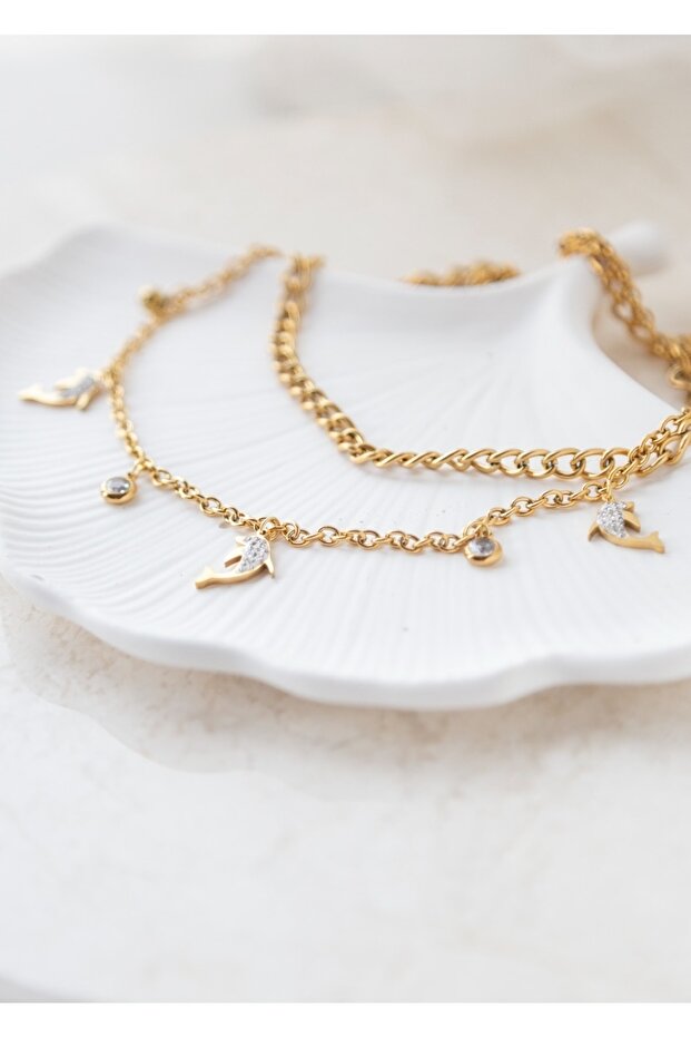 Çelik Yunus Charm Kolye - 3