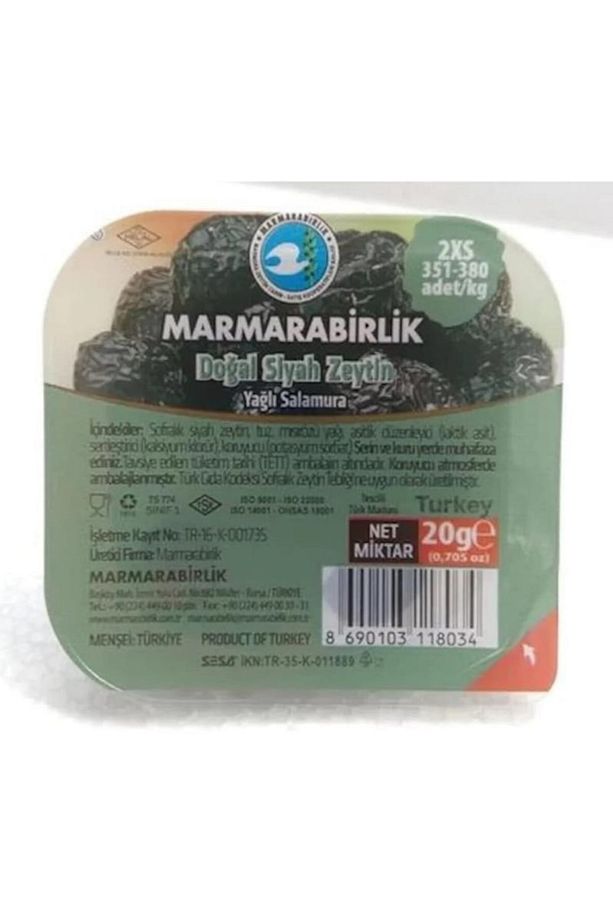 Kahvaltılık Salamura Piknik Siyah Zeytin 20 gram X 12 Adet - 3