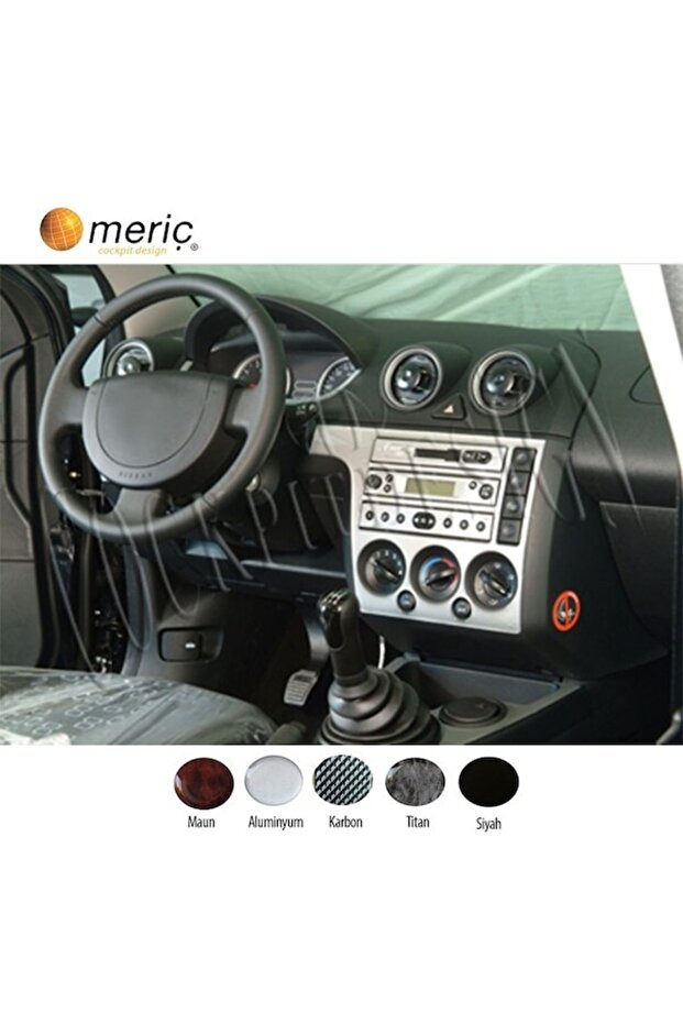 Meriç ® Ford Fiesta Front Glove Box Trim Aluminum 7 Pieces 2002-2005