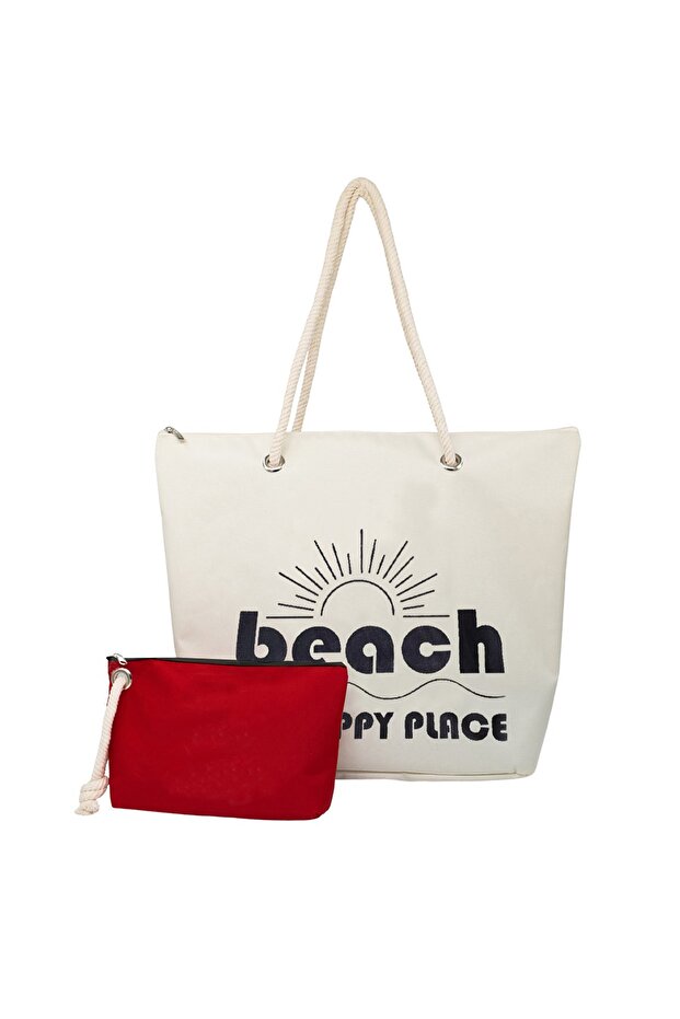 Women's Zippered Beach Bag