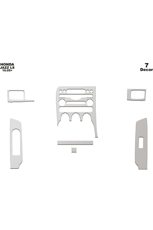 Meriç ® Honda Jazz Front Glove Box Trim Aluminum 7 Pieces 2005-›