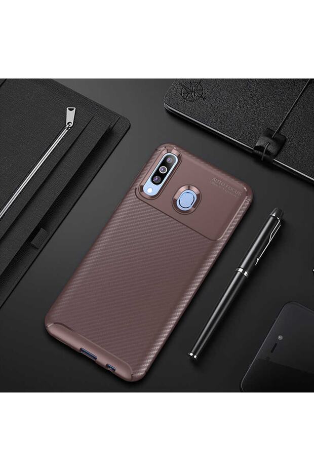 Case for Samsung Galaxy M30 Cool Cut Cover in Carbon Design