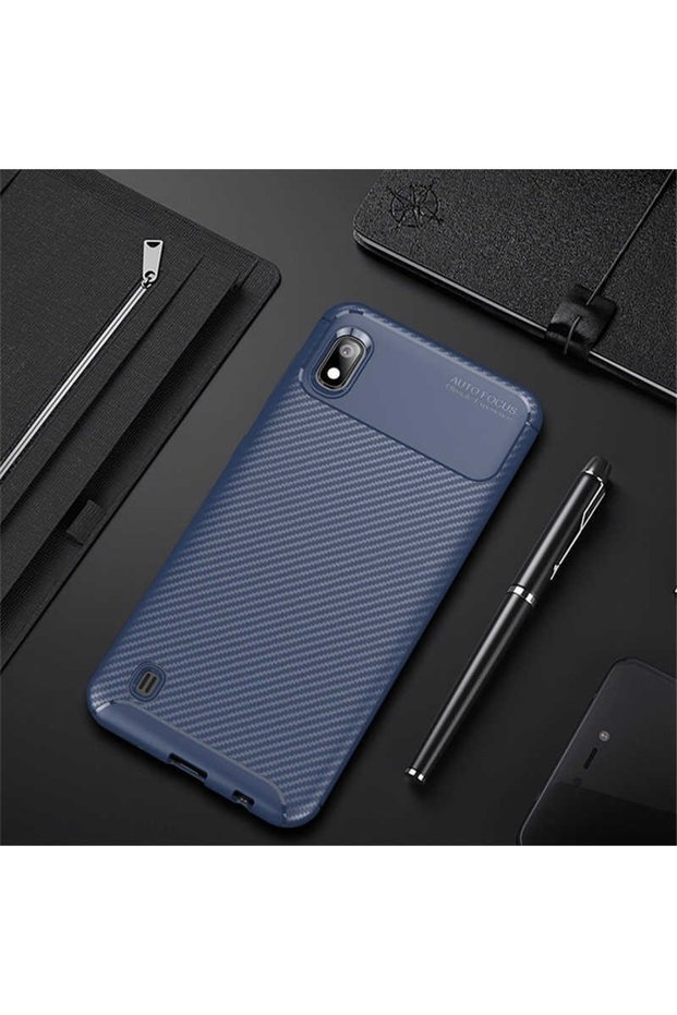 Case for Samsung Galaxy A10 Cool Cut Cover with Carbon Design