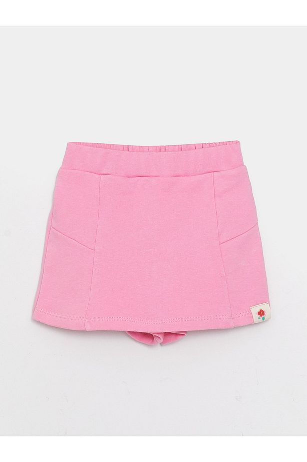 Beli Lastikli Basic Kız Bebek Şort Etek - 4