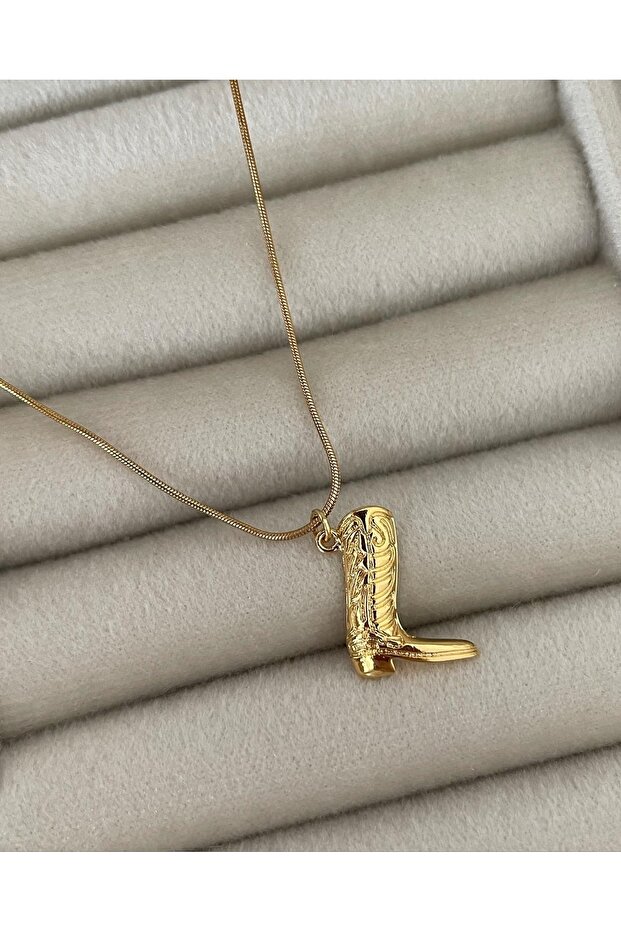 Çelik Kovboy Çizmesi Kolye - 4