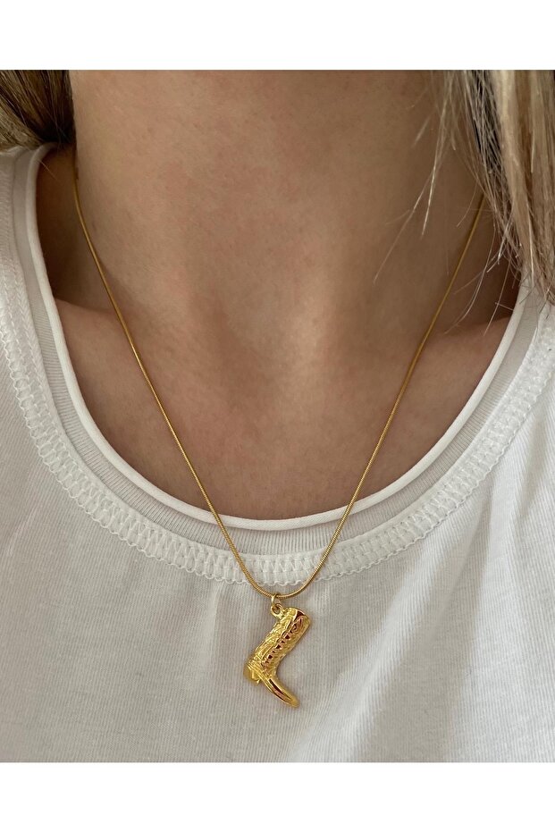 Çelik Kovboy Çizmesi Kolye - 5