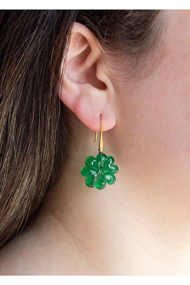 Murano Yonca Küpe - 5