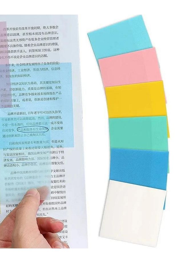 Şeffaf Renkli Yapışkan Post It Not Kağıdı Karenot Gül - 4