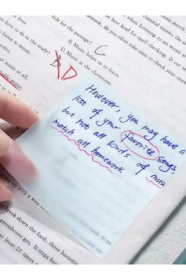 Şeffaf Renkli Yapışkan Post It Not Kağıdı Karenot Gül - 8