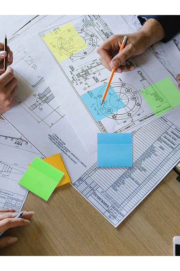 Şeffaf Renkli Yapışkan Post It Not Kağıdı Karenot Buz - 5