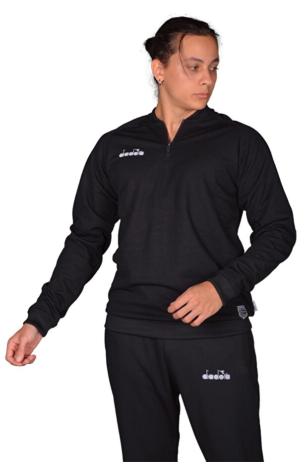 Nacce 22 - Men's Black Half Zipper Tracksuit Set - Nacce22-ant