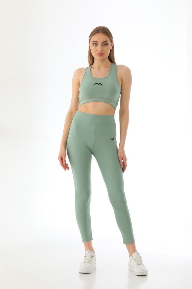 Everest Sports Sukuba Fabric Covered Badi Lasik High Waist Tights Set