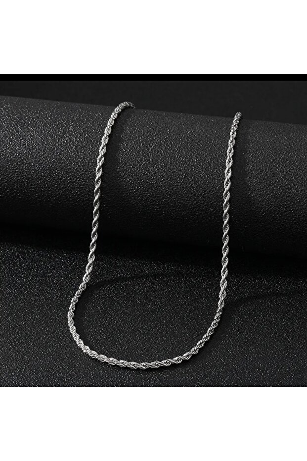 Stainless Steel Twist Chain Men's Necklace