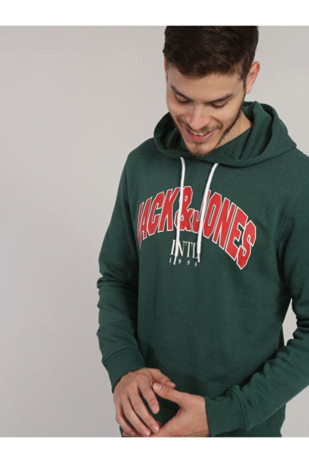 Kapüsonlu Logo Baskili Sweatshirt - 2