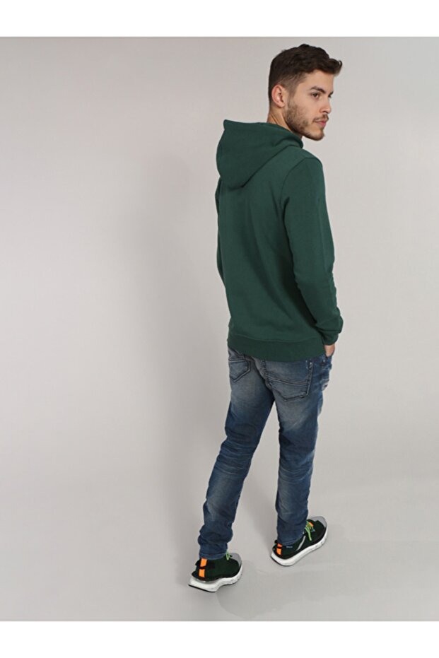 Kapüsonlu Logo Baskili Sweatshirt - 3