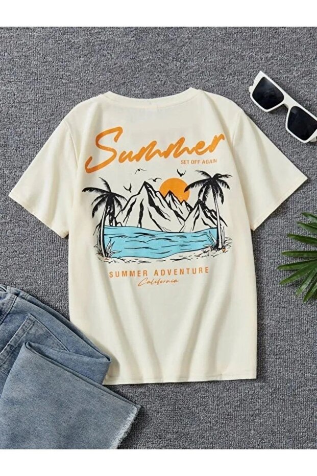 Kids Summer Adventure Oversize Crew Neck T-shirt
