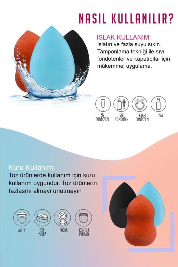 3'lü Armut Sünger Seti - 3