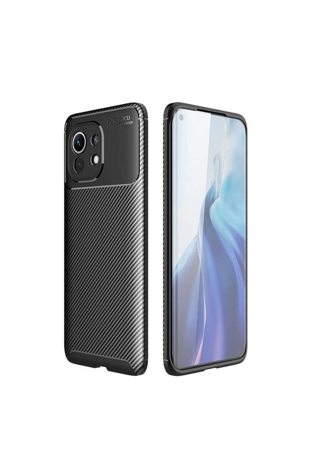 Xiaomi Mi 11 Case Awesome Cut  Cover in Carbon Design