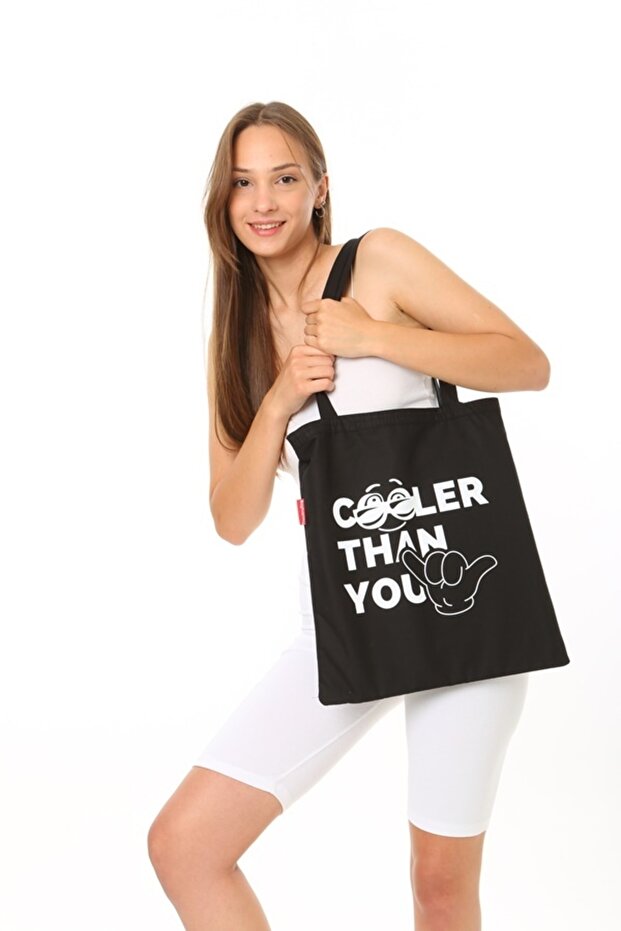 Black Cloth Bag Cooler Than You Printed