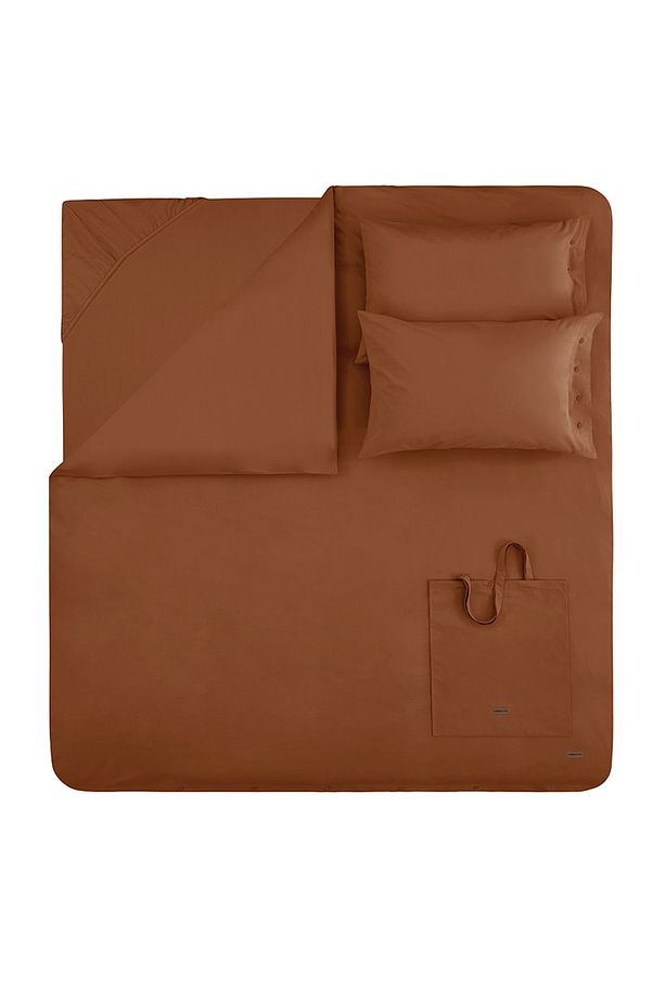 Plain Tek Kişilik Ranforce Yıkamalı Nevresim Takımı - Kiremit - 4
