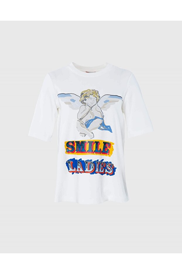 Baskı Detaylı Tshirt - 1