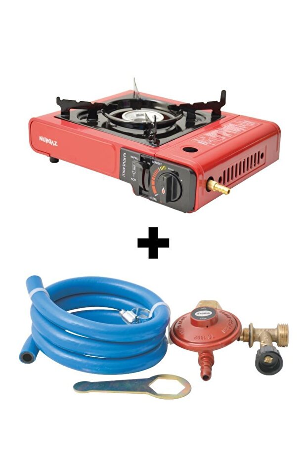 Tekli Portatif Ocak + Hortum Dedantör Set - 3