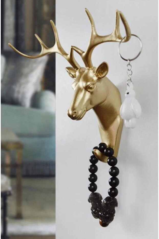 Geyik Boynuz Duvar Dekor  Askılık - 1