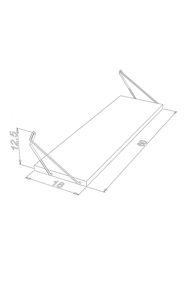 Altai Tekli Raf (Ceviz-Siyah) - 3