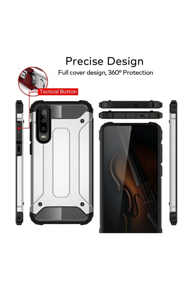 P30 Kılıf, Microsonic Rugged Armor Mavi - 4