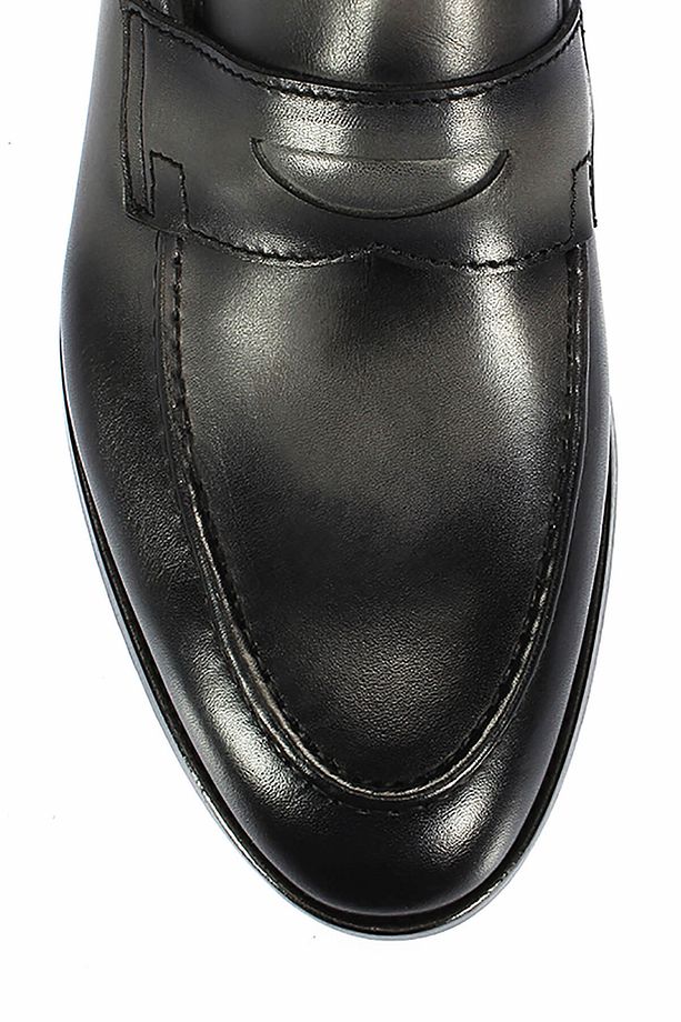 Hakiki Deri Koyu Gri Erkek Loafer 120130005519 - 4