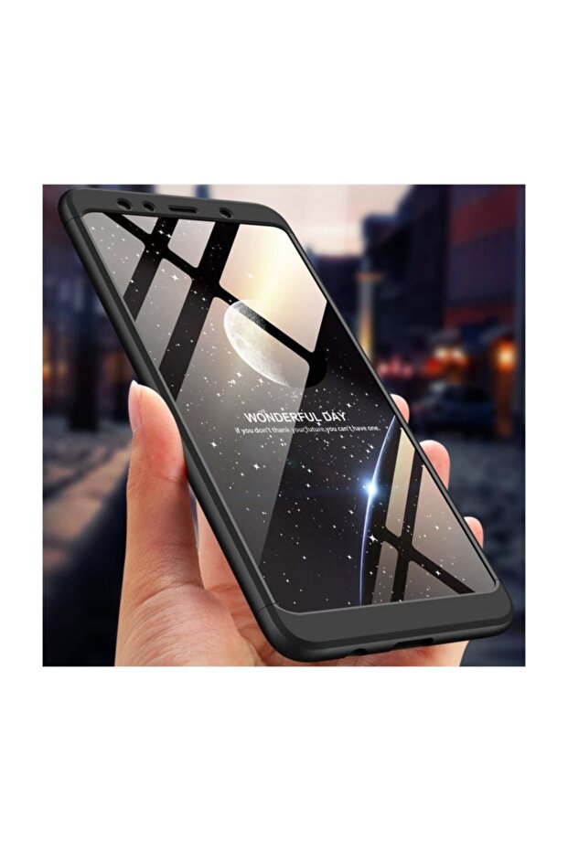 Samsung Galaxy A7 2018 Kılıf Double Dip 360 Protective Siyah - 3